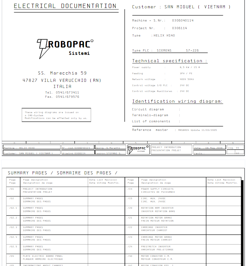 ITALY ROPOBAC SYSTEMI utility bill Word and PDF template